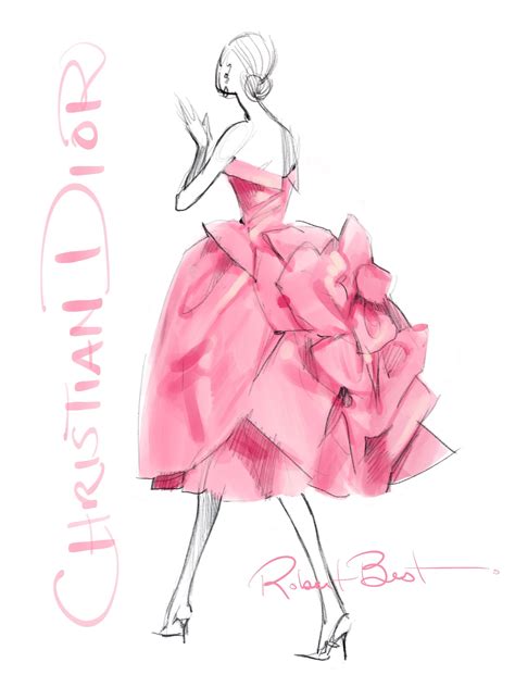 dior drawing|Dior fashion sketches.